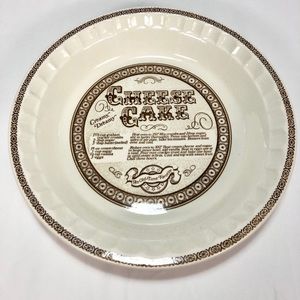 Vtg Royal China Apple Pie & Cheese Cake Pie Plate